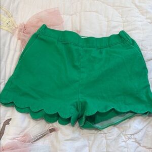 Crewcuts High Waist Green Scalloped Shorts